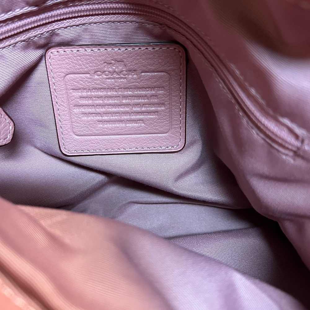 Coach Pink Leather Satchel - Picture 3 of 8